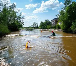 limpeza do Córrego Cantagalo
