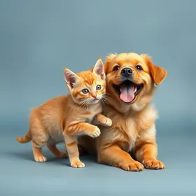 Gatinho Harv e Cadela Sol